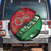 Personalised Cook Islands ANZAC 1915-2026 Filmstrip Spare Tire Cover Lest We Forget 25 April