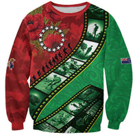 Personalised Cook Islands ANZAC 1915-2026 Filmstrip Sweatshirt Lest We Forget 25 April