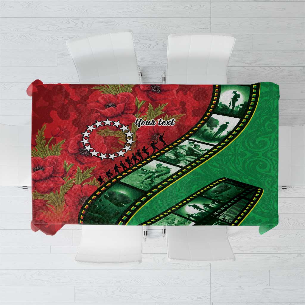 Personalised Cook Islands ANZAC 1915-2026 Filmstrip Tablecloth Lest We Forget 25 April