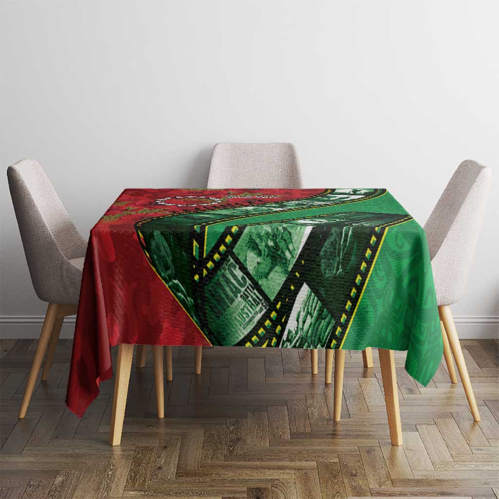 Personalised Cook Islands ANZAC 1915-2026 Filmstrip Tablecloth Lest We Forget 25 April
