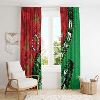 Personalised Cook Islands ANZAC 1915-2026 Filmstrip Window Curtain Lest We Forget 25 April