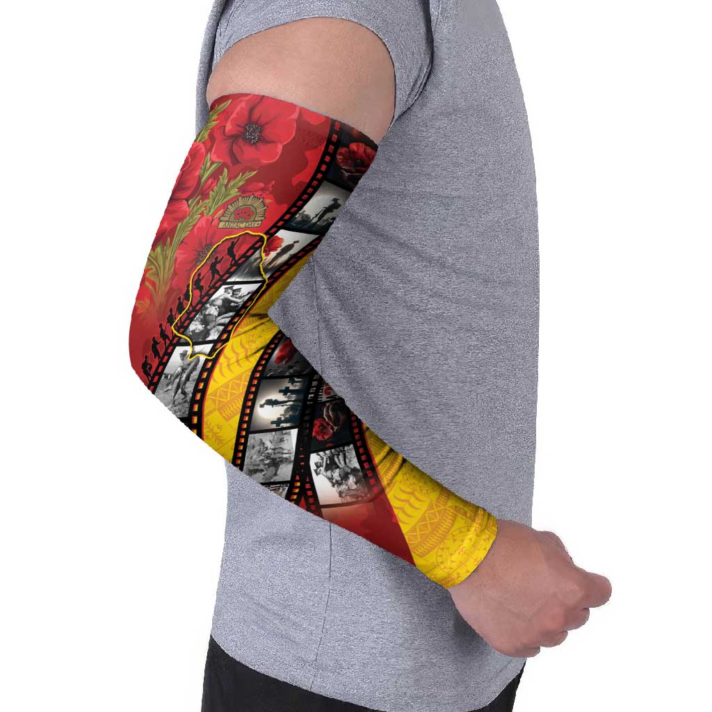 Personalised Niue ANZAC 1915-2026 Filmstrip Arm Sleeves Lest We Forget 25 April