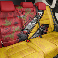 Personalised Niue ANZAC 1915-2026 Filmstrip Back Car Seat Cover Lest We Forget 25 April