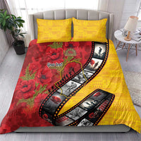Personalised Niue ANZAC 1915-2026 Filmstrip Bedding Set Lest We Forget 25 April