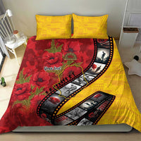Personalised Niue ANZAC 1915-2026 Filmstrip Bedding Set Lest We Forget 25 April
