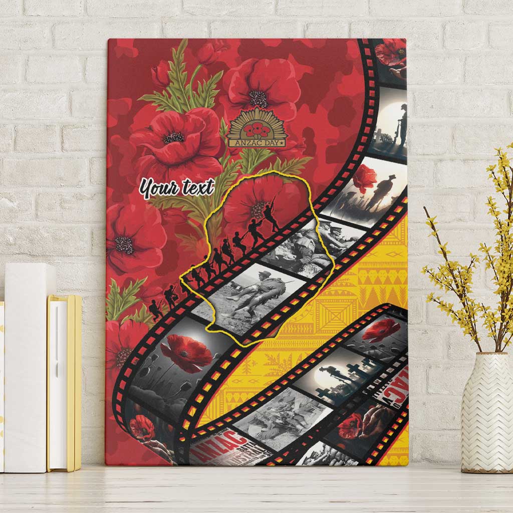 Personalised Niue ANZAC 1915-2026 Filmstrip Canvas Wall Art Lest We Forget 25 April