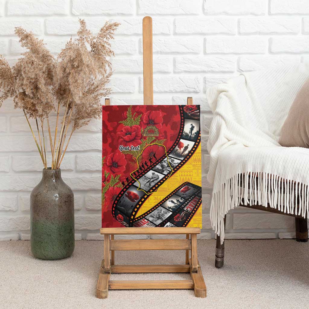 Personalised Niue ANZAC 1915-2026 Filmstrip Canvas Wall Art Lest We Forget 25 April