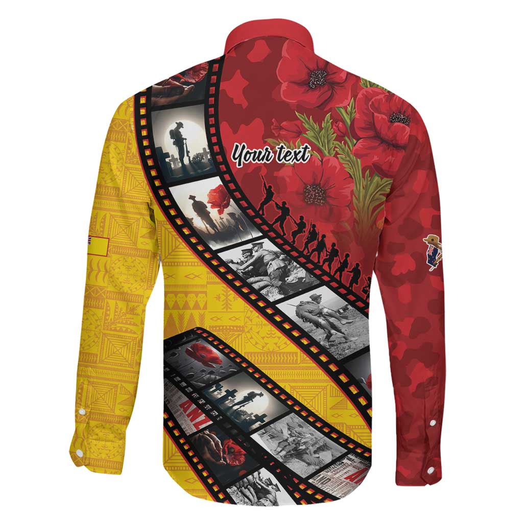 Personalised Niue ANZAC 1915-2026 Filmstrip Family Matching Tank Maxi Dress and Hawaiian Shirt Lest We Forget 25 April