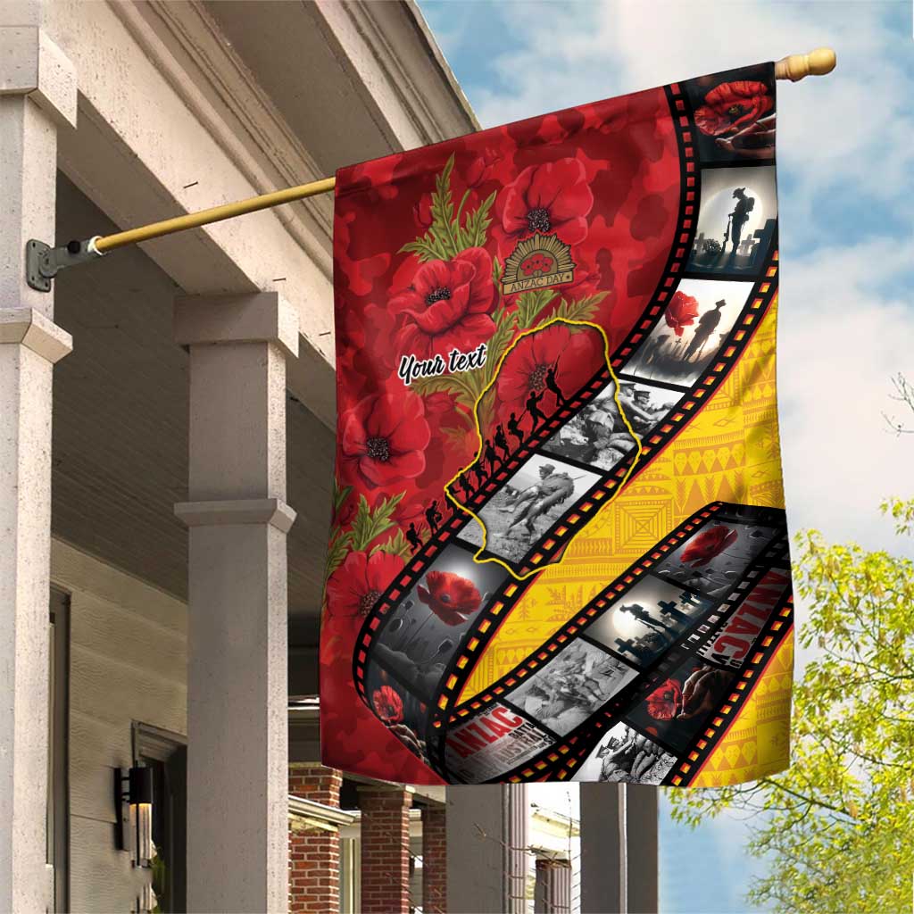 Personalised Niue ANZAC 1915-2026 Filmstrip Garden Flag Lest We Forget 25 April