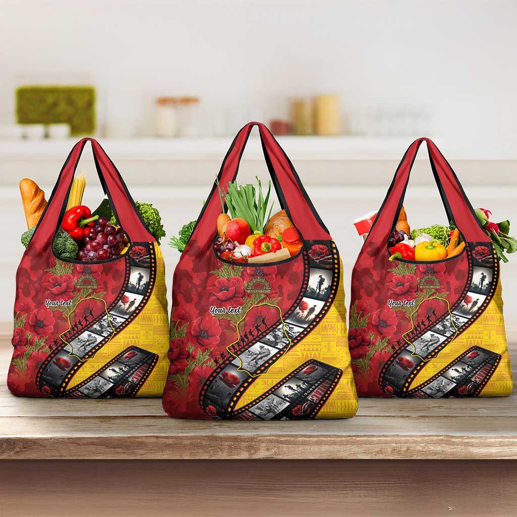 Personalised Niue ANZAC 1915-2026 Filmstrip Grocery Bag Lest We Forget 25 April