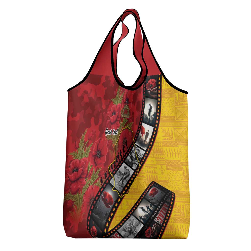 Personalised Niue ANZAC 1915-2026 Filmstrip Grocery Bag Lest We Forget 25 April