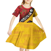 Personalised Niue ANZAC 1915-2026 Filmstrip Kid Short Sleeve Dress Lest We Forget 25 April