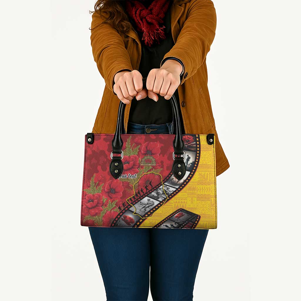 Personalised Niue ANZAC 1915-2026 Filmstrip Leather Bag Lest We Forget 25 April