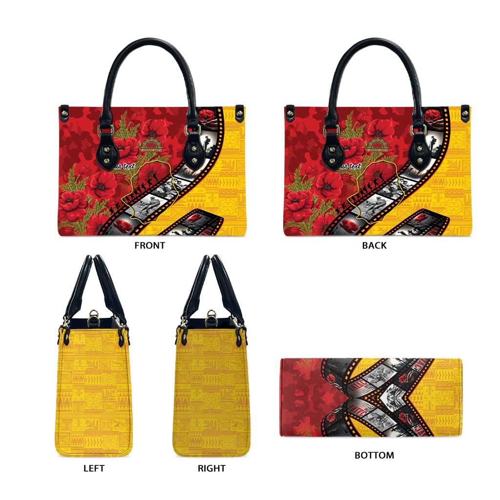 Personalised Niue ANZAC 1915-2026 Filmstrip Leather Bag Lest We Forget 25 April