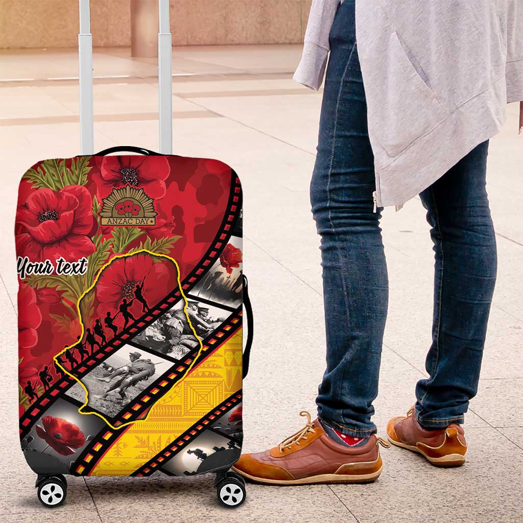 Personalised Niue ANZAC 1915-2026 Filmstrip Luggage Cover Lest We Forget 25 April