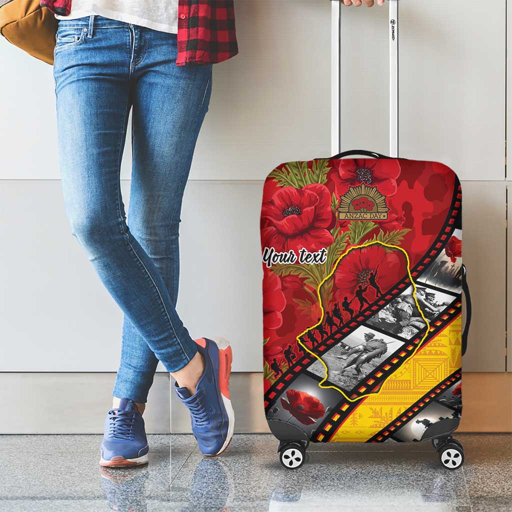 Personalised Niue ANZAC 1915-2026 Filmstrip Luggage Cover Lest We Forget 25 April