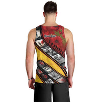 Personalised Niue ANZAC 1915-2026 Filmstrip Men Tank Top Lest We Forget 25 April