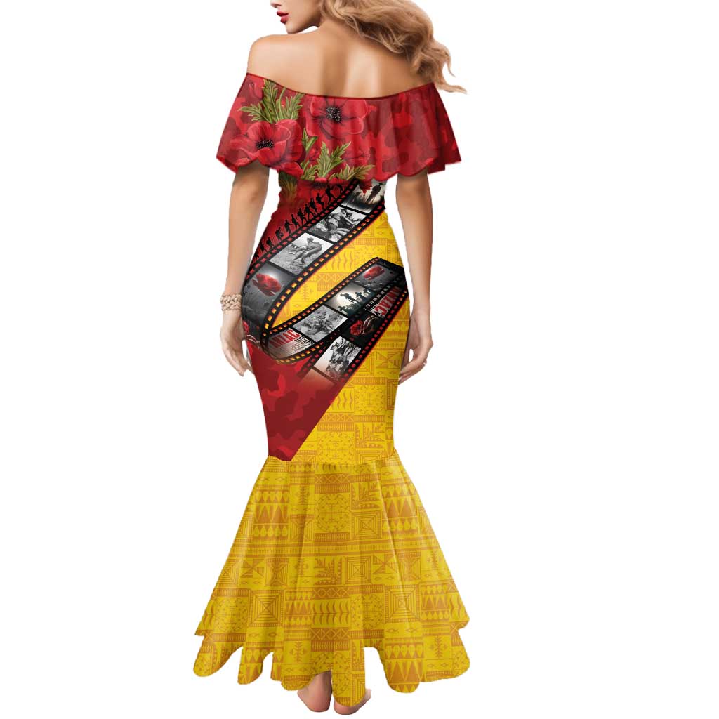 Personalised Niue ANZAC 1915-2026 Filmstrip Mermaid Dress Lest We Forget 25 April