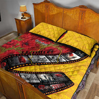 Personalised Niue ANZAC 1915-2026 Filmstrip Quilt Bed Set Lest We Forget 25 April