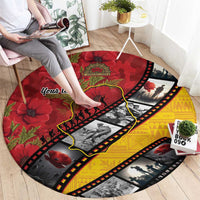 Personalised Niue ANZAC 1915-2026 Filmstrip Round Carpet Lest We Forget 25 April