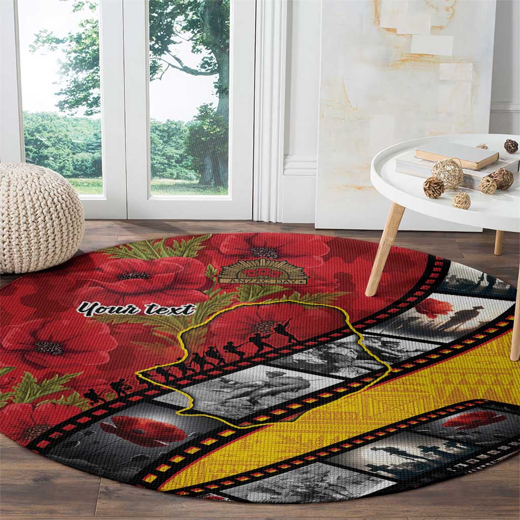 Personalised Niue ANZAC 1915-2026 Filmstrip Round Carpet Lest We Forget 25 April