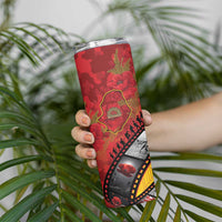 Personalised Niue ANZAC 1915-2026 Filmstrip Skinny Tumbler Lest We Forget 25 April LT9 - Polynesian Pride