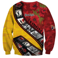 Personalised Niue ANZAC 1915-2026 Filmstrip Sweatshirt Lest We Forget 25 April
