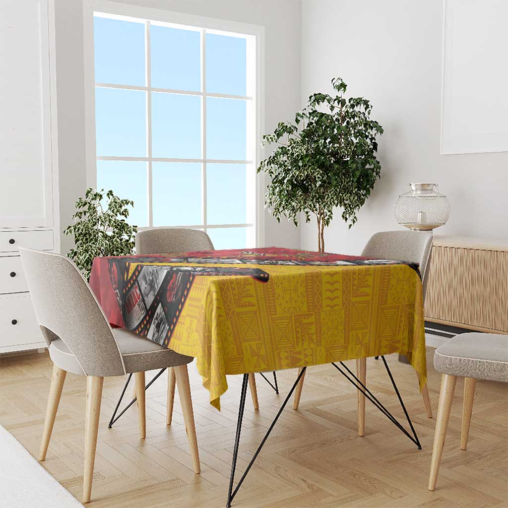 Personalised Niue ANZAC 1915-2026 Filmstrip Tablecloth Lest We Forget 25 April