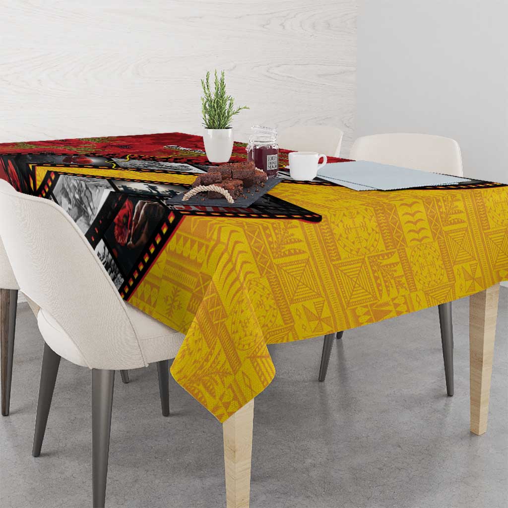 Personalised Niue ANZAC 1915-2026 Filmstrip Tablecloth Lest We Forget 25 April