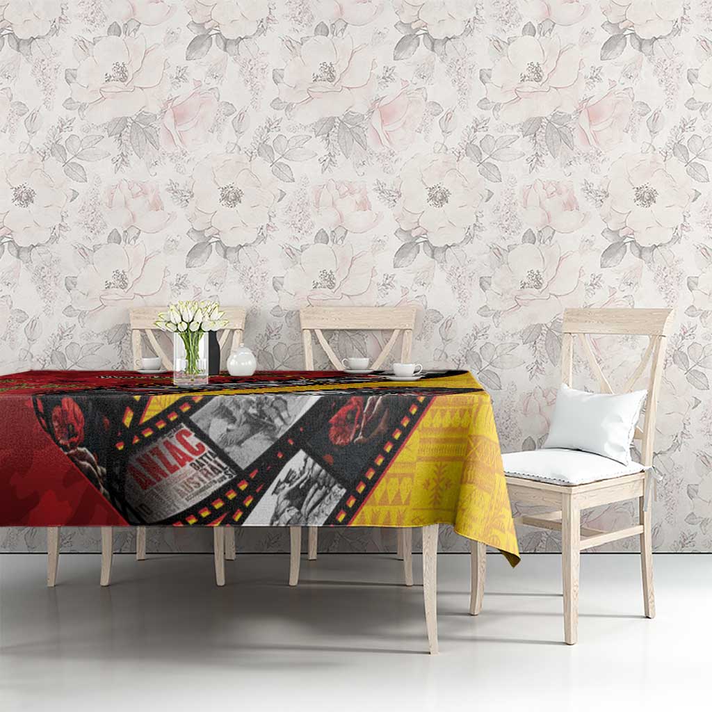 Personalised Niue ANZAC 1915-2026 Filmstrip Tablecloth Lest We Forget 25 April