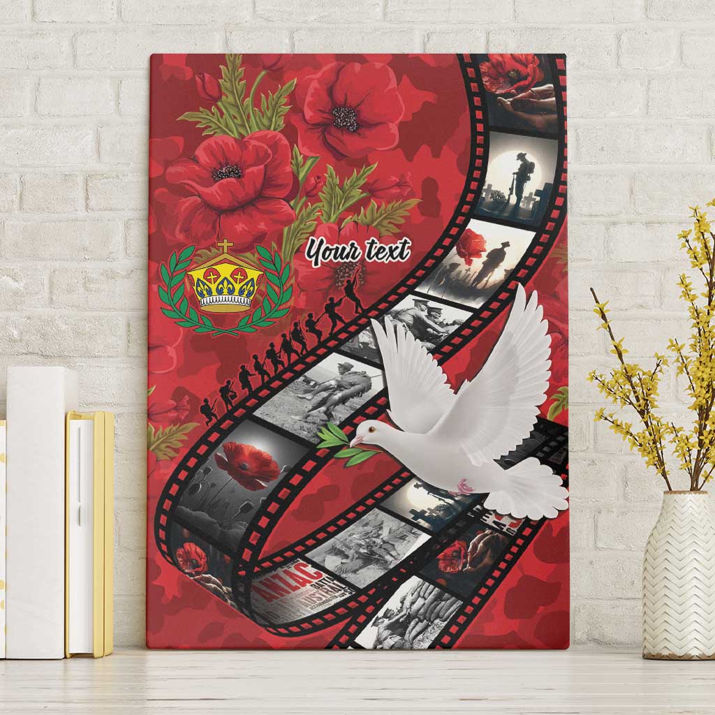 Personalised Tonga ANZAC 1915-2026 Filmstrip Canvas Wall Art Lest We Forget 25 April