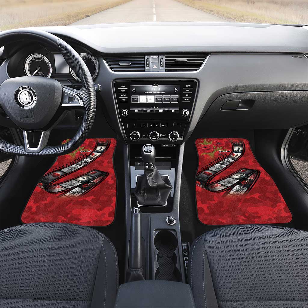 Personalised Tonga ANZAC 1915-2026 Filmstrip Car Mats Lest We Forget 25 April