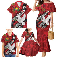 Personalised Tonga ANZAC 1915-2026 Filmstrip Family Matching Mermaid Dress and Hawaiian Shirt Lest We Forget 25 April LT9 - Polynesian Pride