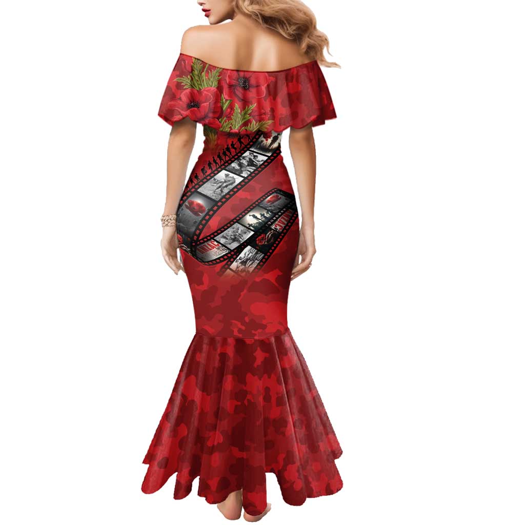 Personalised Tonga ANZAC 1915-2026 Filmstrip Family Matching Mermaid Dress and Hawaiian Shirt Lest We Forget 25 April LT9 - Polynesian Pride
