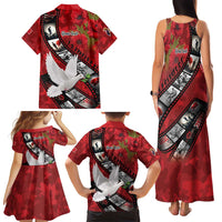 Personalised Tonga ANZAC 1915-2026 Filmstrip Family Matching Tank Maxi Dress and Hawaiian Shirt Lest We Forget 25 April LT9 - Polynesian Pride