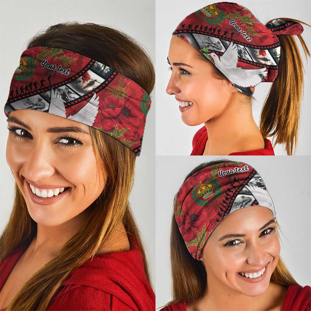 Personalised Tonga ANZAC 1915-2026 Filmstrip Neck Gaiter Lest We Forget 25 April