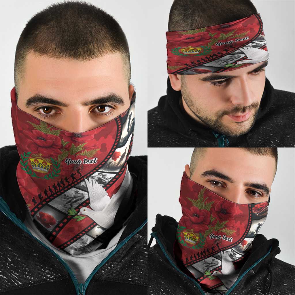 Personalised Tonga ANZAC 1915-2026 Filmstrip Neck Gaiter Lest We Forget 25 April