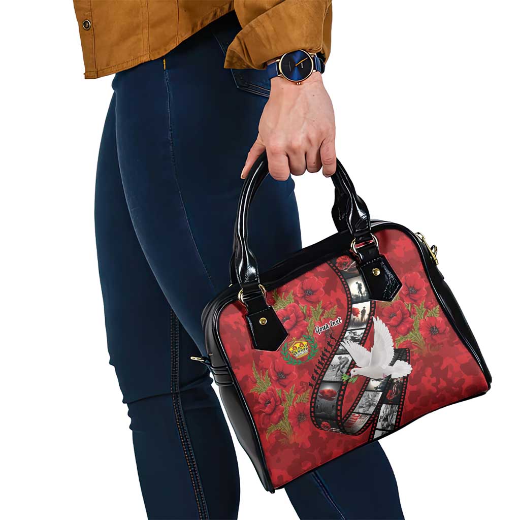 Personalised Tonga ANZAC 1915-2026 Filmstrip Shoulder Handbag Lest We Forget 25 April