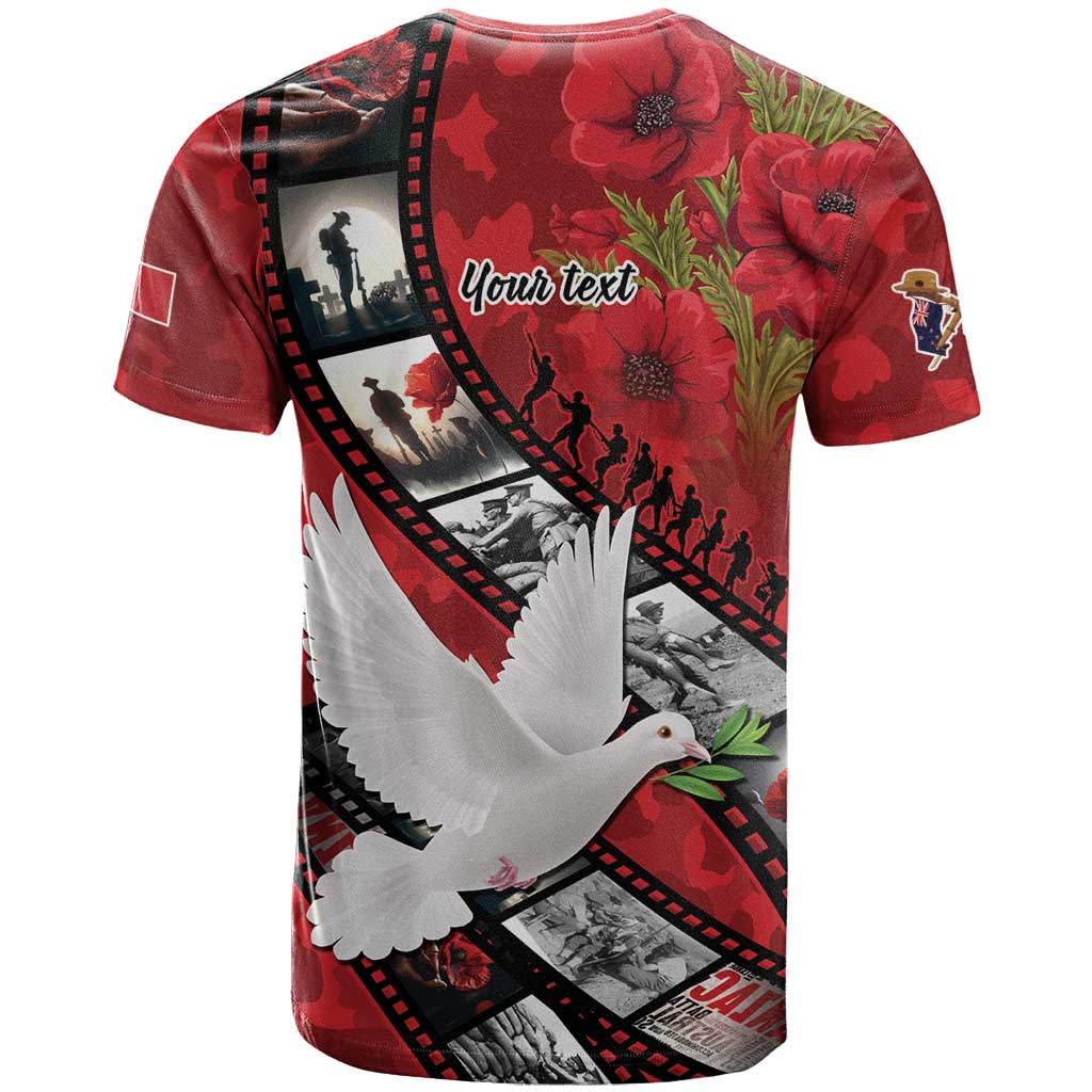 Personalised Tonga ANZAC 1915-2026 Filmstrip T Shirt Lest We Forget 25 April
