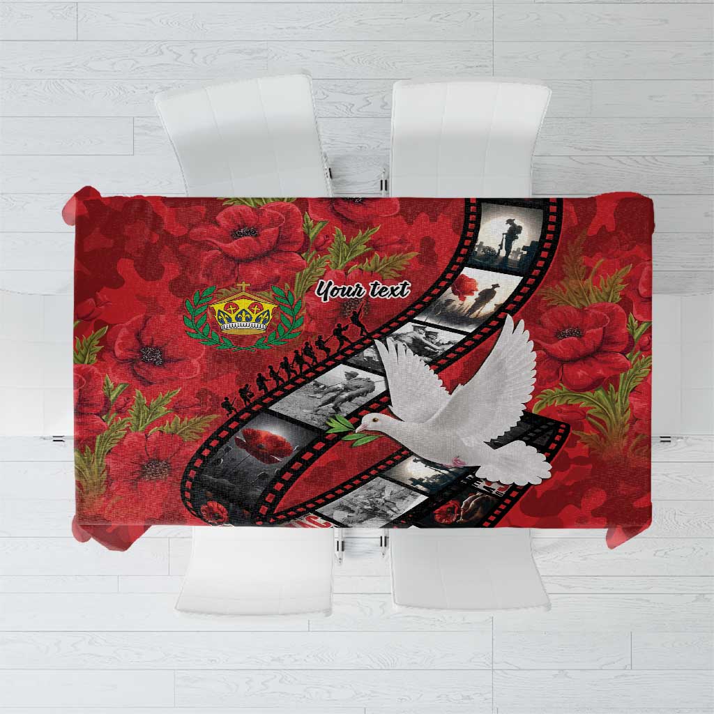Personalised Tonga ANZAC 1915-2026 Filmstrip Tablecloth Lest We Forget 25 April