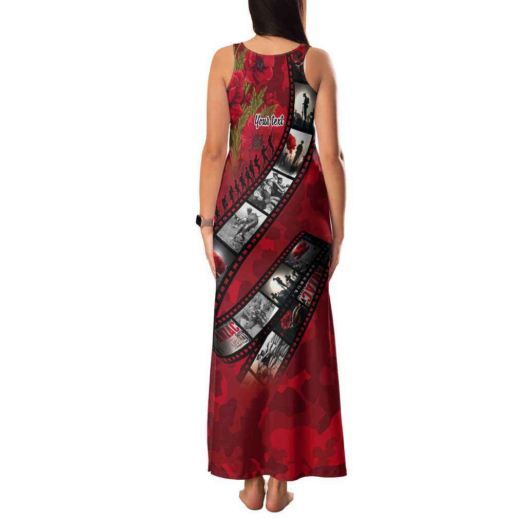 Personalised Tonga ANZAC 1915-2026 Filmstrip Tank Maxi Dress Lest We Forget 25 April