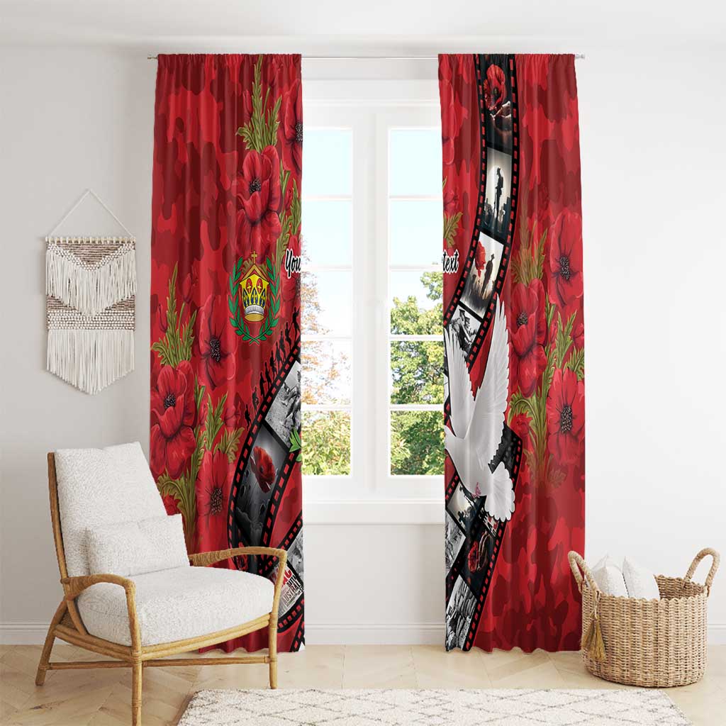 Personalised Tonga ANZAC 1915-2026 Filmstrip Window Curtain Lest We Forget 25 April