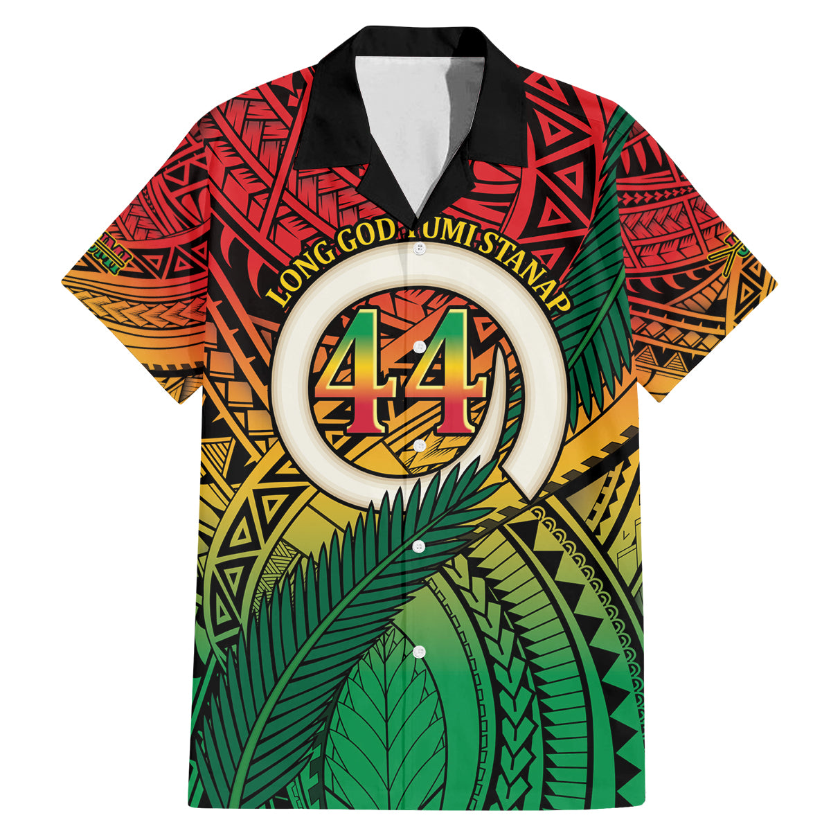 Personalised Vanuatu Yumi 44th Indipendens Dei Family Matching Mermaid Dress and Hawaiian Shirt Vanuatuan Broad Tusk with Polynesian Tribal LT9 Dad's Shirt - Short Sleeve Reggae - Polynesian Pride
