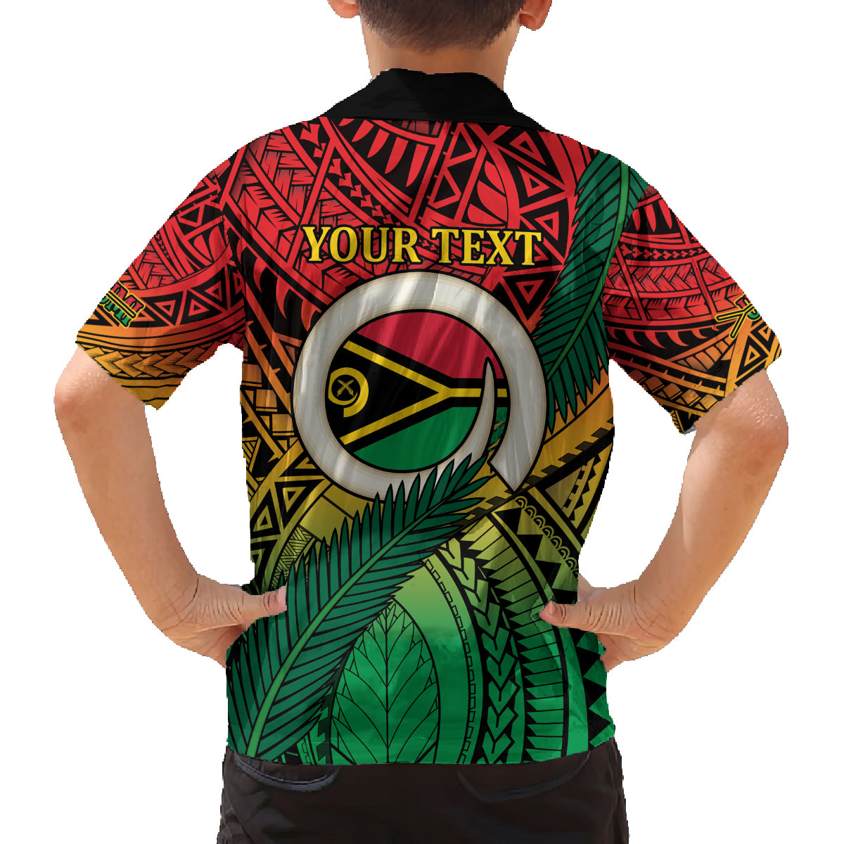 Personalised Vanuatu Yumi 44th Indipendens Dei Family Matching Puletasi and Hawaiian Shirt Vanuatuan Broad Tusk with Polynesian Tribal LT9 - Polynesian Pride