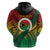 Personalised Vanuatu Yumi 44th Indipendens Dei Hoodie Vanuatuan Broad Tusk with Polynesian Tribal