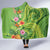 Polynesian Tribal Flower Tattoo Hooded Blanket Special Lime Green Vibe