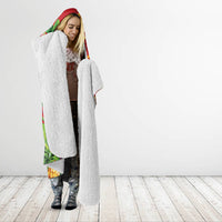 Polynesian Tribal Flower Tattoo Hooded Blanket Special Vermilion Vibe LT9 - Polynesian Pride