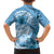 Polynesian Hibiscus Flower Tribal Hawaiian Shirt Blue Color