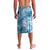 Polynesian Hibiscus Flower Tribal Lavalava Blue Color