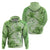 Polynesian Hibiscus Flower Tribal Hoodie Lime Green Color